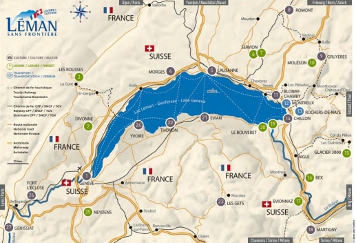 transport map around Lake Geneva